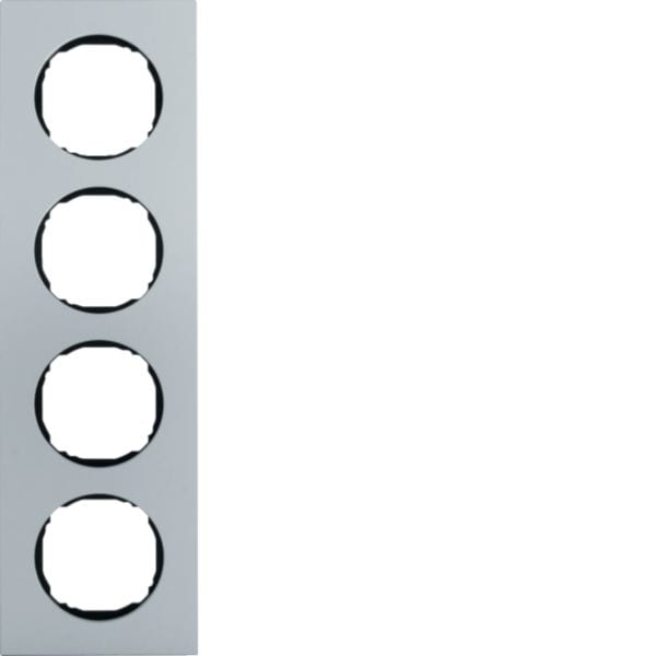 HAGER BOCCHIOTTI - Cornice quadrupla R.8 alluminio