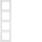HAGER BOCCHIOTTI - Cornice quadrupla per montaggio verticale Serie Q.1 bianco polare velluto 10146019