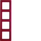 HAGER BOCCHIOTTI - Cornice quadrupla Berker Q.1 rosso velluto 10146062