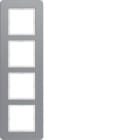 HAGER BOCCHIOTTI - Cornice quadrupla Berker Q.7 alluminio anodizzato 10146074