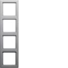 HAGER BOCCHIOTTI - Cornice quadrupla Berker Q.1 alu velluto, verniciato 10146084