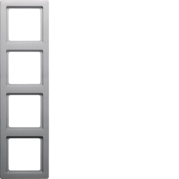HAGER BOCCHIOTTI - Cornice quadrupla Berker Q.1 alu velluto, verniciato