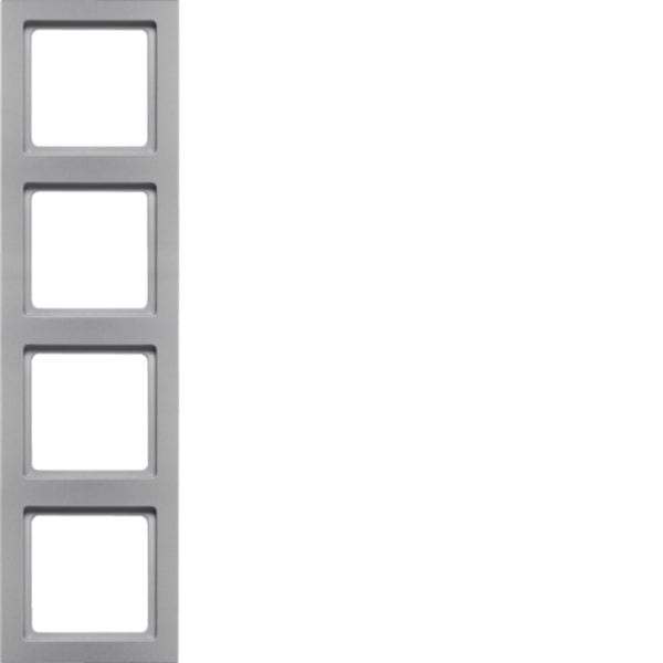 HAGER BOCCHIOTTI - Cornice quadrupla Berker Q.3 alu velluto, verniciato 10146094