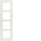 HAGER BOCCHIOTTI - Cornice quadrupla Berker Q.7 bianco polare velluto, verniciato