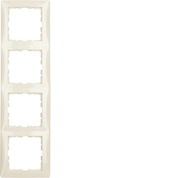 HAGER BOCCHIOTTI - Cornice quadrupla Berker S.1 bianco lucido 10148982