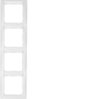 HAGER BOCCHIOTTI - Cornice quadrupla per montaggio verticale Berker S.1 bianco polare opaco 10149919