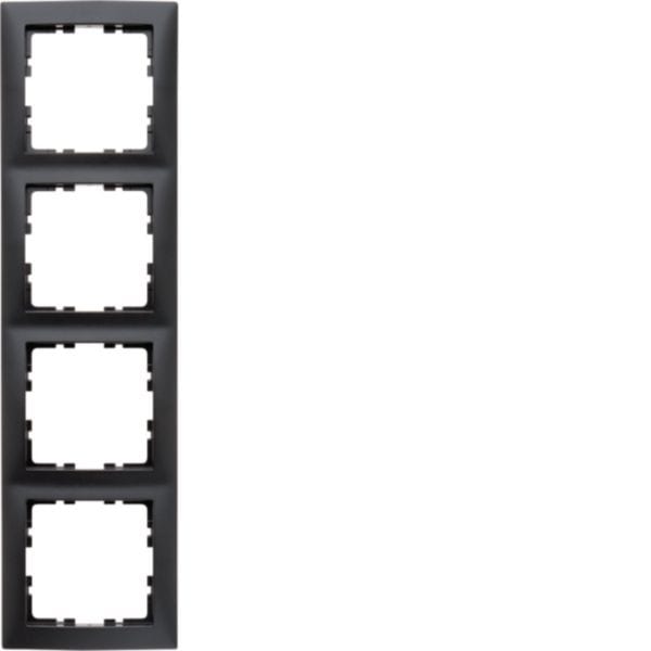 HAGER BOCCHIOTTI - Cornice quadrupla Berker S.1 antracite opaco