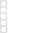HAGER BOCCHIOTTI - Cornice quintupla Berker R.1 bianco polare lucido