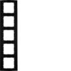 HAGER BOCCHIOTTI - Cornice quintupla Berker B.3 alu nero/antracite opaco,?alluminio anodizzato 10153005