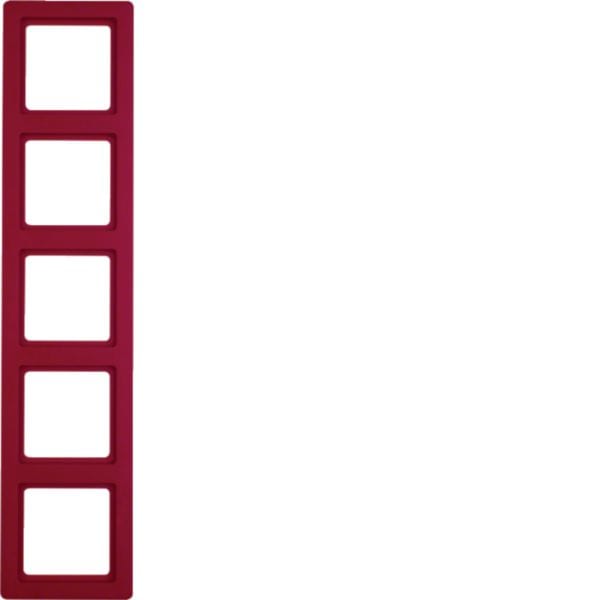 HAGER BOCCHIOTTI - Cornice quintupla Berker Q.1 rosso velluto 10156062
