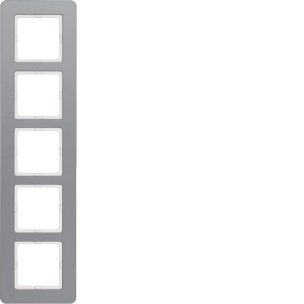 HAGER BOCCHIOTTI - Cornice quintupla Berker Q.7 alluminio anodizzato 10156074