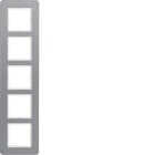 HAGER BOCCHIOTTI - Cornice quintupla Berker Q.7 alluminio anodizzato 10156074