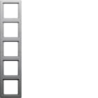 HAGER BOCCHIOTTI - Cornice quintupla Berker Q.1 alu velluto, verniciato