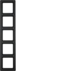 HAGER BOCCHIOTTI - Cornice quintupla Berker Q.1 antracite velluto, verniciato 10156086