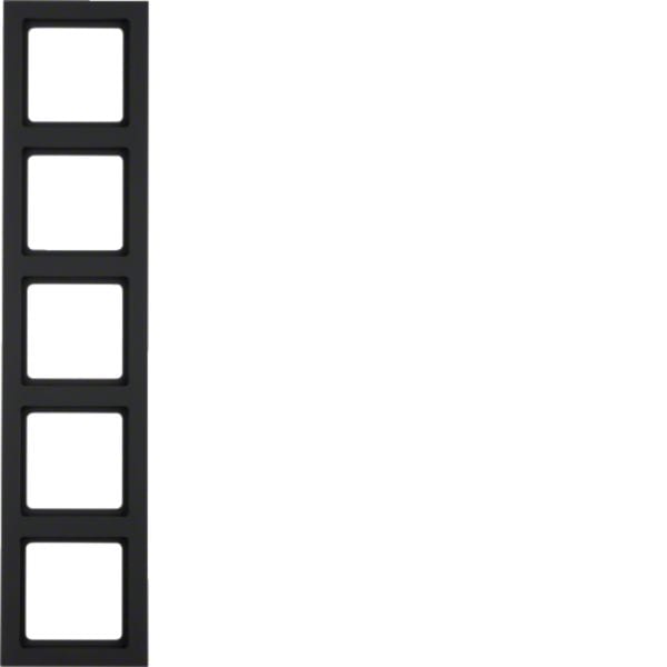 HAGER BOCCHIOTTI - Cornice quintupla Berker Q.3 antracite velluto, verniciato 10156096