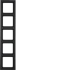 HAGER BOCCHIOTTI - Cornice quintupla Berker Q.3 antracite velluto, verniciato 10156096