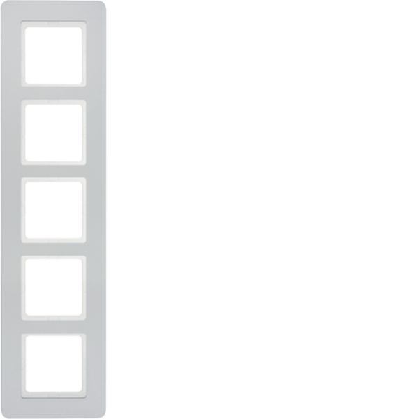 HAGER BOCCHIOTTI - Cornice quintupla Berker Q.7 alluminio velluto, verniciato 10156184