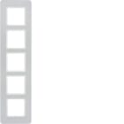 HAGER BOCCHIOTTI - Cornice quintupla Berker Q.7 alluminio velluto, verniciato 10156184