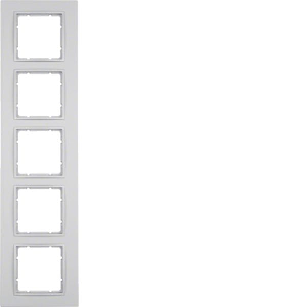 HAGER BOCCHIOTTI - Cornice quintupla Berker B.7 alu opaco, verniciato 10156424