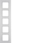 HAGER BOCCHIOTTI - Cornice quintupla Berker B.7 alu opaco, verniciato 10156424