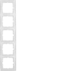 HAGER BOCCHIOTTI - Cornice quintupla Berker S.1 bianco polare lucido 10158989