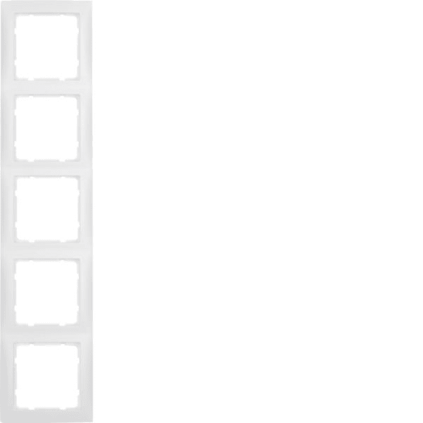 HAGER BOCCHIOTTI - Cornice quintupla Berker S.1 bianco polare opaco 10159909