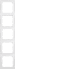 HAGER BOCCHIOTTI - Cornice quintupla Berker S.1 bianco polare opaco 10159909