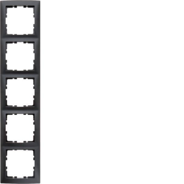 HAGER BOCCHIOTTI - Cornice quintupla Berker S.1 antracite opaco 10159949