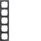 HAGER BOCCHIOTTI - Cornice quintupla Berker S.1 antracite opaco