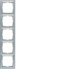HAGER BOCCHIOTTI - Cornice quintupla per montaggio verticale Berker S.1 alu opaco 10159959