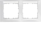 HAGER BOCCHIOTTI - Cornice doppia per montaggio orizzontale Berker S.1 bianco polare lucido