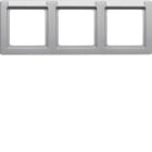 HAGER BOCCHIOTTI - Cornice tripla per montaggio orizzontale Serie Q.1 alu velluto, verniciato