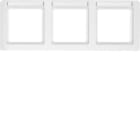HAGER BOCCHIOTTI - Cornice con etichetta tripla per montaggio orizzontale Q.1 bianco polare velluto 10236019