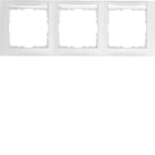HAGER BOCCHIOTTI - Cornice tripla per montaggio orizzontale Berker S.1 bianco polare opaco