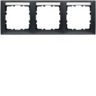 HAGER BOCCHIOTTI - Cornice tripla per montaggio orizzontale Berker S.1 antracite opaco 10239969
