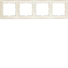 HAGER BOCCHIOTTI - Cornice quadrupla per montaggio orizzontale Berker S.1 bianco lucido