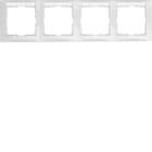 HAGER BOCCHIOTTI - Cornice quadrupla per montaggio orizzontale Berker S.1 bianco polare lucido