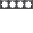 HAGER BOCCHIOTTI - Cornice quadrupla per montaggio orizzontale Berker S.1 antracite opaco 10249969
