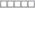 HAGER BOCCHIOTTI - Cornice quintupla per montaggio orizzontale Serie Q.1 alu velluto, verniciato 10256014