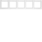 HAGER BOCCHIOTTI - Cornice quintupla per montaggio orizzontale Serie Q.1 bianco polare velluto 10256019