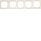 HAGER BOCCHIOTTI - Cornice quintupla per montaggio orizzontale Berker S.1 bianco lucido