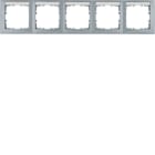 HAGER BOCCHIOTTI - Cornice quintupla per montaggio orizzontale Berker S.1 alu opaco