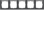 HAGER BOCCHIOTTI - Cornice quintupla per montaggio orizzontale Berker S.1 antracite opaco 10259969