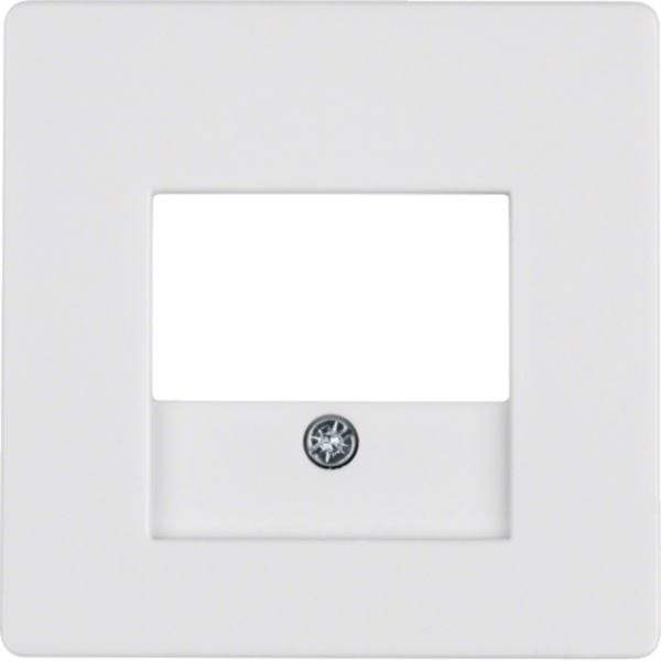 HAGER BOCCHIOTTI - Pezzo centrale con finestra TAE Berker Q.1/Q.3 bianco polare velluto 10336089