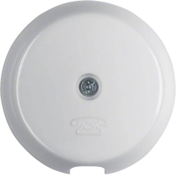 HAGER BOCCHIOTTI - Pezzo centrale per passacavo Serie 1930/Glas bianco polare lucido 1037