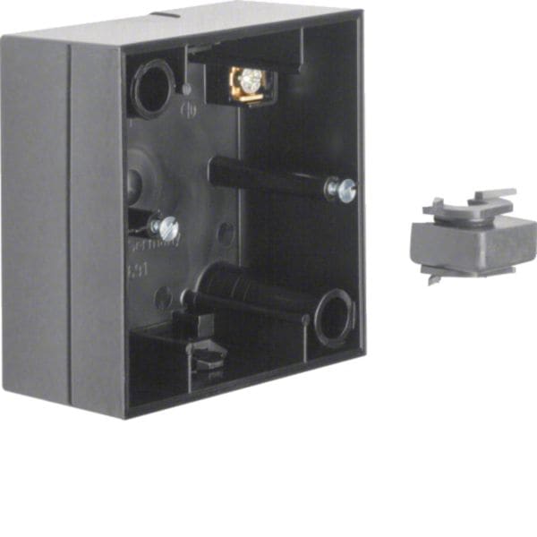 HAGER BOCCHIOTTI - Scatola a parete singola Berker R.3 nero lucido 10418935