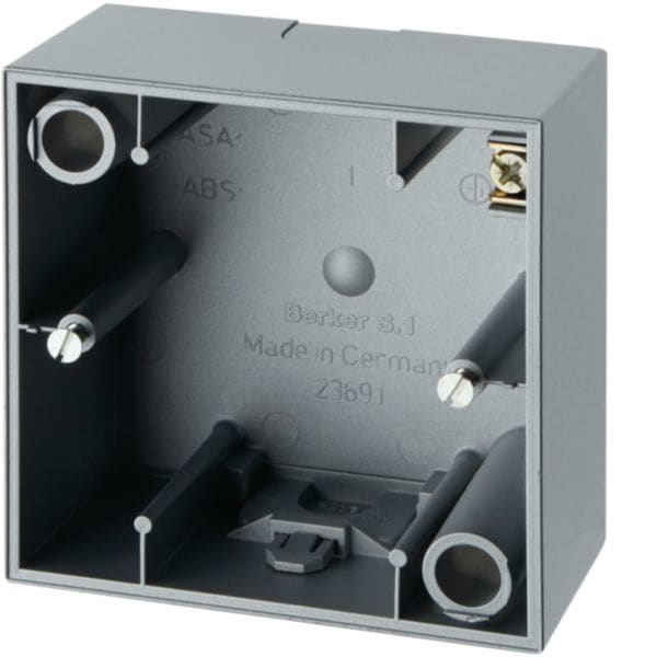 HAGER BOCCHIOTTI - Scatola a parete singola Berker S.1 / Q.3 alu opaco 10419939