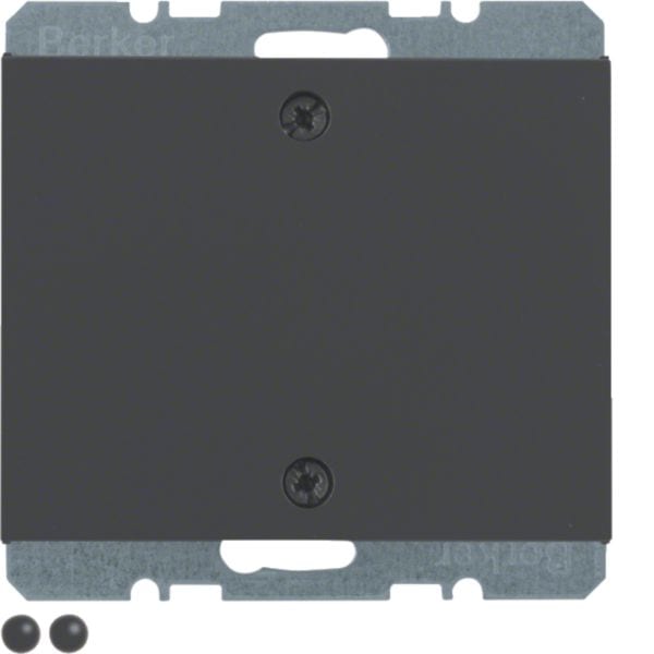 HAGER BOCCHIOTTI - Inserto cieco con pezzo c.le , avvitabile Berker K.1 antracite opaco, vernic.