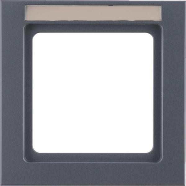 HAGER BOCCHIOTTI - Cornice singola Berker Q.3 antracite velluto, verniciato 10516086