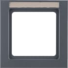 HAGER BOCCHIOTTI - Cornice singola Berker Q.3 antracite velluto, verniciato 10516086